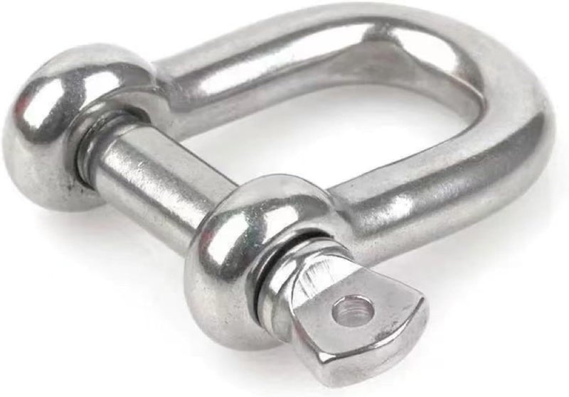 ALLZSMOOTHLY Bow Shackle 1/4 '', 5/16'',3/8'',high-Strength Carbon Steel Bow Shackle, Screw Pin Anchor Shackle,Suitable for Camping and Hiking - Image 2